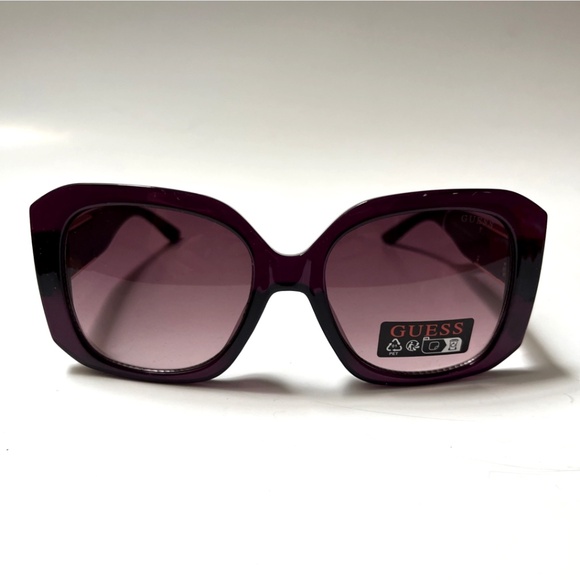 New GUESS Oversized Square Sunglasses GO00074 Acetate Purple  display picture 1